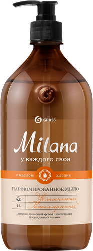 Жидкое мыло GRASS Milana Амбра и пачули, 1000мл, фото