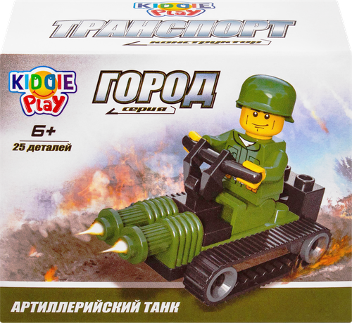 Конструктор детский KIDDIEPLAY Транспорт с фигуркой, Арт. 53004, крупный план