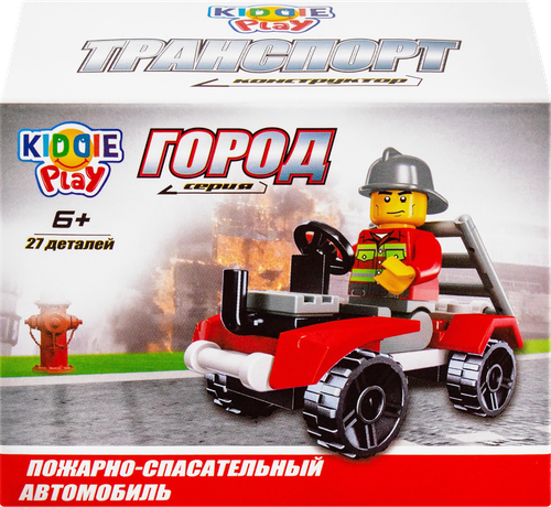 Конструктор детский KIDDIEPLAY Транспорт с фигуркой, Арт. 53004, вид