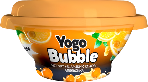 Йогурт МОЛОЧНЫЙ МИР Yogo Bubble со вкусом Колы и апельсиновыми шариками 1,5%, без змж, 120г, изображение