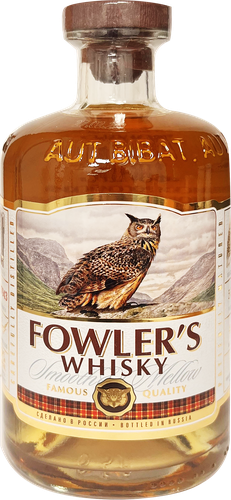 Виски FOWLERS Российский зерновой ординарный 40%, 0.5л, детальное фото