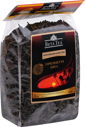 Чай черный БЕТА ЧАЙ Цейлонский Премиум крупнолистовой, 200г, фото