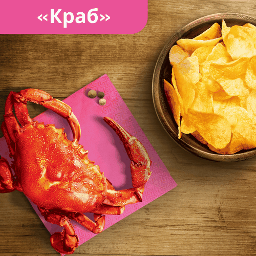 Чипсы картофельные LAY'S Со вкусом краба, 50г, крупный план