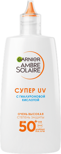 Крем-флюид солнцезащитный для лица GARNIER Ambre Solaire с гиалуроновой кислотой SPF50, 40мл, фотография