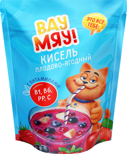Кисель ВАУ МЯУ! Плодово-ягодный, 150г, картинка