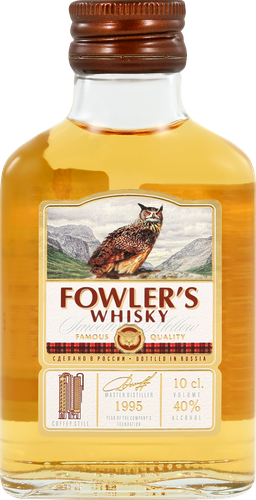 Виски FOWLERS Российский зерновой ординарный 40%, 0.1л, изображение