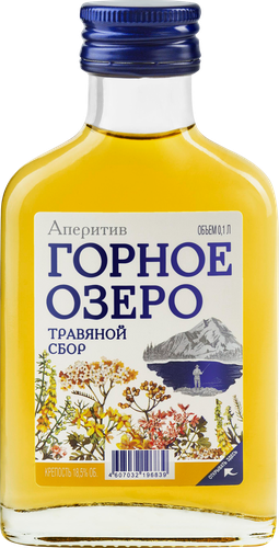 Аперитив ГОРНОЕ ОЗЕРО Травяной сбор 18,5%, 0.1л