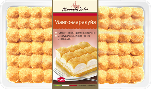 Торт MARCELO DOLCE манго-маракуйя, 400г, вид