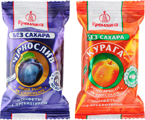 Конфеты КРЕМЛИНА Ассорти Фит из сухофруктов, без сахара, глазированные, весовые, изображение
