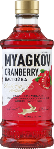Настойка МЯГКОВ Клюква 19%, сладкая, 0.5л, крупный план