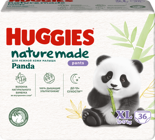 Подгузники-трусики HUGGIES Нэчурмэйд размер 5, 12–17кг, 36шт, картинка