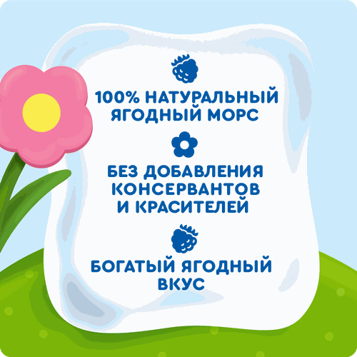Морс ягодный АГУША Виноград, ежевика и черная смородина, с 12 месяцев, 200мл, вид