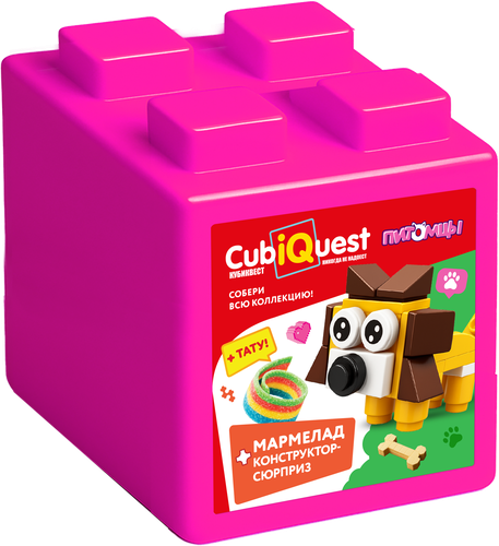 Мармелад жевательный КОНФИТРЕЙД Cubiquest для девочек, с подарком, 10г, крупный план