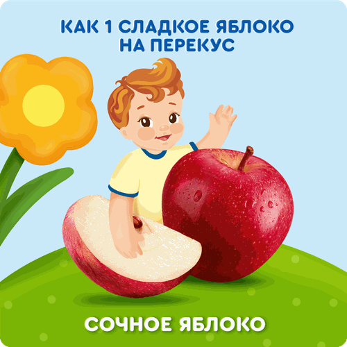 Пюре фруктовое АГУША Сочное яблоко, с 8 месяцев, 160г, детальное фото