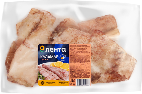 Кальмар ЛЕНТА тушка, 800г, картинка