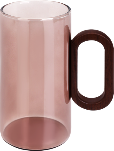 Кружка HOPPS Noir, стекло, дерево, 360мл, Арт. HM-20, картинка