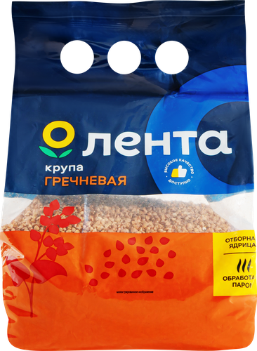 Крупа гречневая ЛЕНТА, 2кг, вид