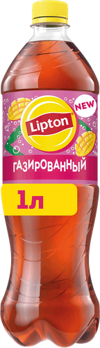 Напиток LIPTON Черный чай Тропический газированный, 1л, фотография