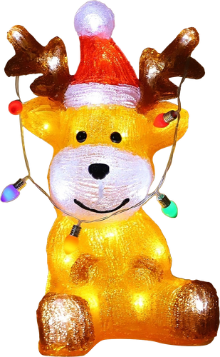 Светильник светодиодный HOMECLUB Веселые персонажи, фигура с гирляндой 17х14х32см, 40LED, теплый белый, на батарейках, IP44, Арт. ST-X1002, изображение