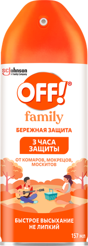 Аэрозоль от комаров OFF! Family, 157мл, фото