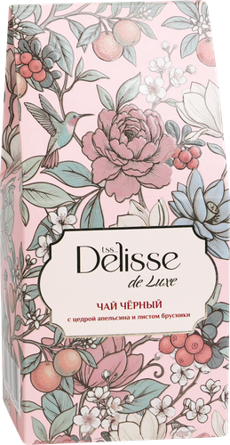 Чай черный DELISSE DE LUX с апельсином и брусникой, 50г, фотография
