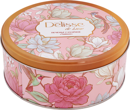 Печенье сахарное DELISSE DE LUXE Чайное, голубое, 150г, детальное фото