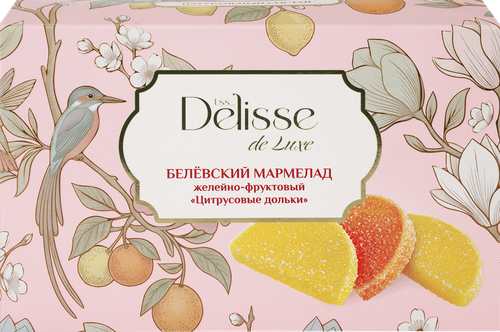 Мармелад желейно-фруктовый DELISSE DE LUXE Белевский Цитрусовые дольки, 150г, вид