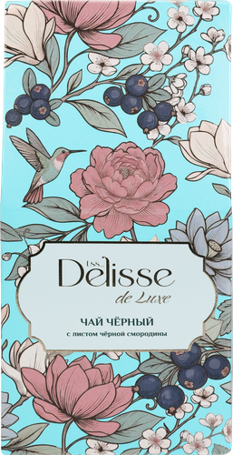 Чай черный DELISSE DE LUX с черной смородиной, 50г, детальное фото