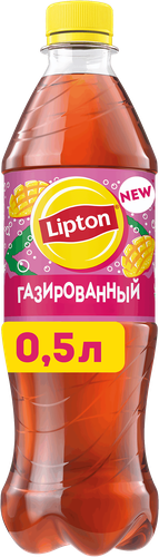 Напиток LIPTON Черный чай Тропический газированный, 0.5л, картинка