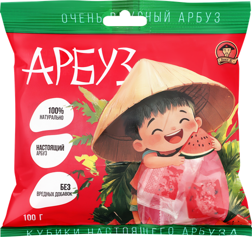 Конфета жевательная АНКЛ Ю Кубик Арбуз, 100г, картинка