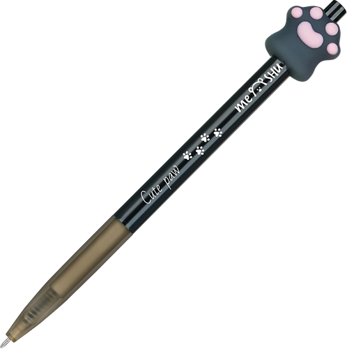 Ручка шариковая MESHU Nice paw, автоматическая, крупный план