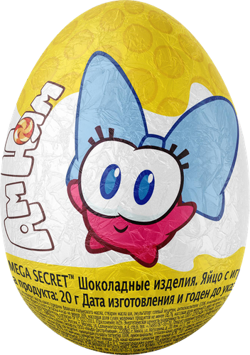 Яйцо шоколадное MEGA SECRET Ам ням с игрушкой, 20г, вид