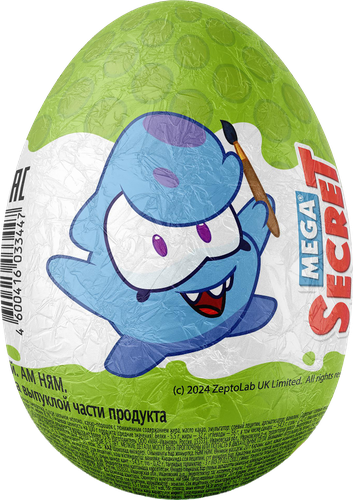 Яйцо шоколадное MEGA SECRET Ам ням с игрушкой, 20г, фото