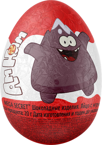 Яйцо шоколадное MEGA SECRET Ам ням с игрушкой, 20г, картинка