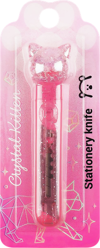 Нож канцелярский MESHU Crystal Kitten, 9мм, изображение