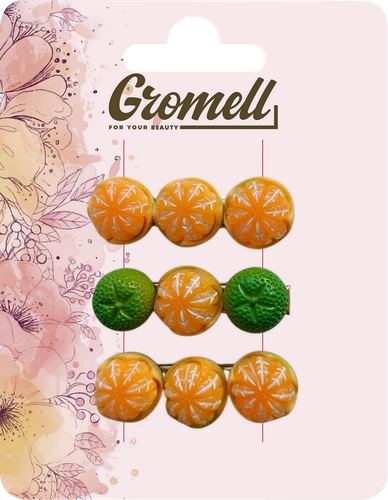 Набор зажимов для волос GROMELL Арт. LZAZH023, 3шт, детальное фото