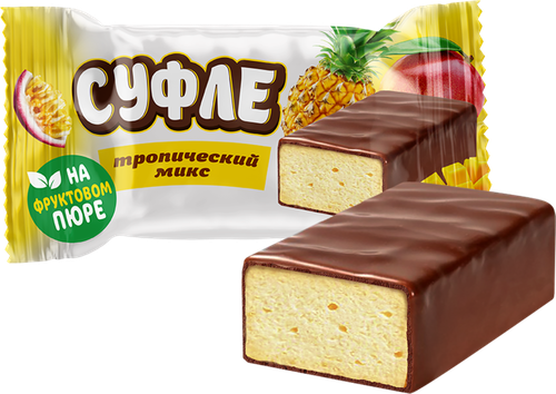 Суфле НЕВСКИЙ КОНДИТЕР Малиновое парфе и тропический микс, весовое, фото