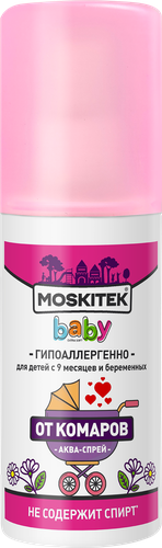 Средство репеллентное от комаров MOSKITEK Бэби Дэта 2в1 аква-спрей, 100 мл, изображение