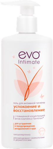 Гель для интимной гигиены EVO Intimate Успокоение и восстановление, 250мл, фотография