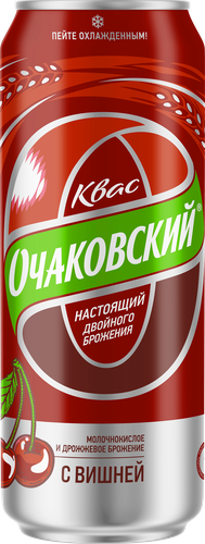 Квас ОЧАКОВО с вишней пастеризованный газированный, 0.45л, картинка