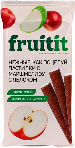 Пастилки фруктовые FRUIT Яблоко, с маршмеллоу, 55г, фото