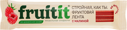 Лента фруктовая FRUIT It с малиной, без сахара, 25г, изображение