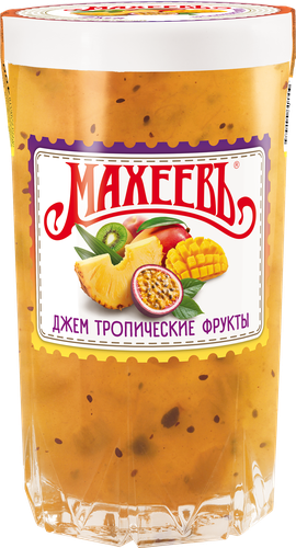 Джем МАХЕЕВЪ Тропические фрукты, в стакане, 400г, картинка