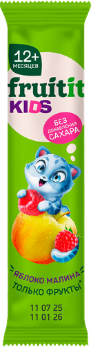Лента фруктовая детская FRUIT IT KIDS Яблоко-малина, без сахара, с 12 месяцев, 15г, фотография