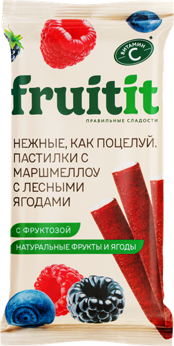 Пастилки фруктово-ягодные FRUIT It Лесные ягоды, с маршмеллоу, без сахара, 55г, изображение