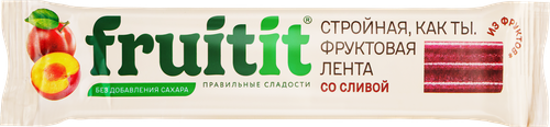 Лента фруктовая FRUIT It со сливой, без сахара, 25г, изображение