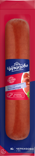 Колбаса варено-копченая ЧЕРКИЗОВО Сервелат Зернистый, весовая, вид