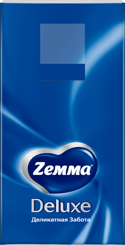 Платочки бумажные носовые ZEMMA Деликатная Забота 3 слоя, 100шт, фото