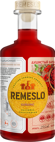 Настойка REMESLO FERMERA Барбарис 25%, полусладкая, 0.5л