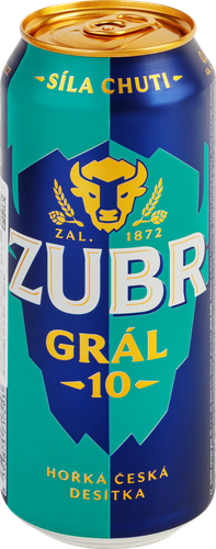 Пиво светлое ZUBR GRAL фильтрованная пастеризованное 4,2%, 0.5л, фото